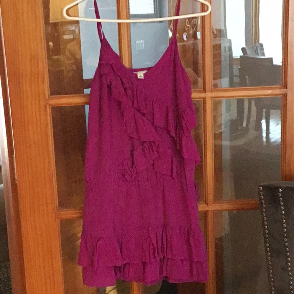 Magenta silk dress